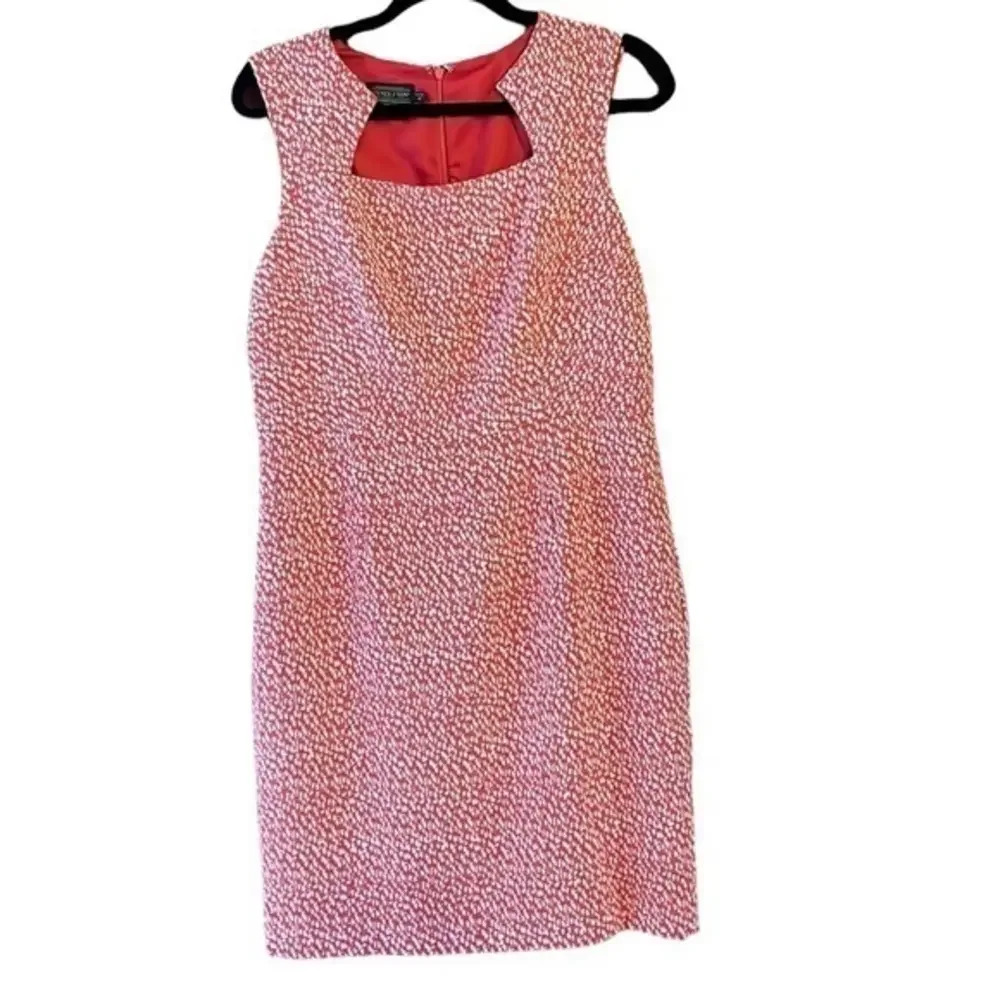New Pendleton Square‎ Neck Bodycon Sleeveless Dress Coral Orange Size 10 Petite